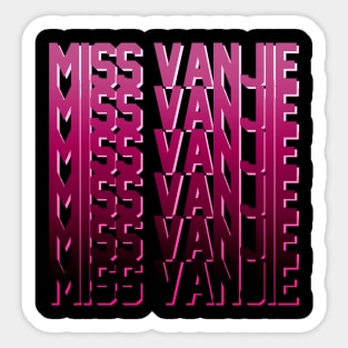 Miss Vanjie! (3) - Rouge Dark Pink Gradient Sticker